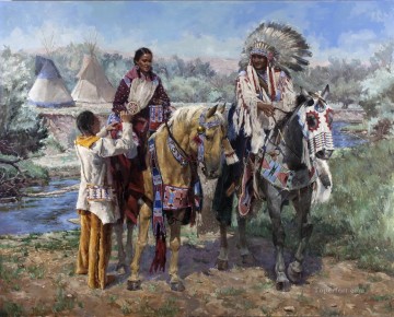 西部アメリカン・インディアン 01 Oil Paintings